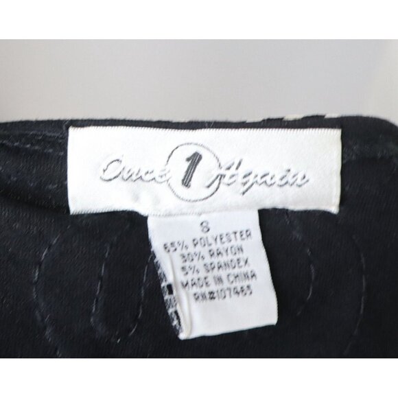 WOMEN'S BLACK STRETCH KNIT EMBROIDERED CARDIGAN SWEATER - ONCE AGAIN - SIZE S - Picture 5 of 5